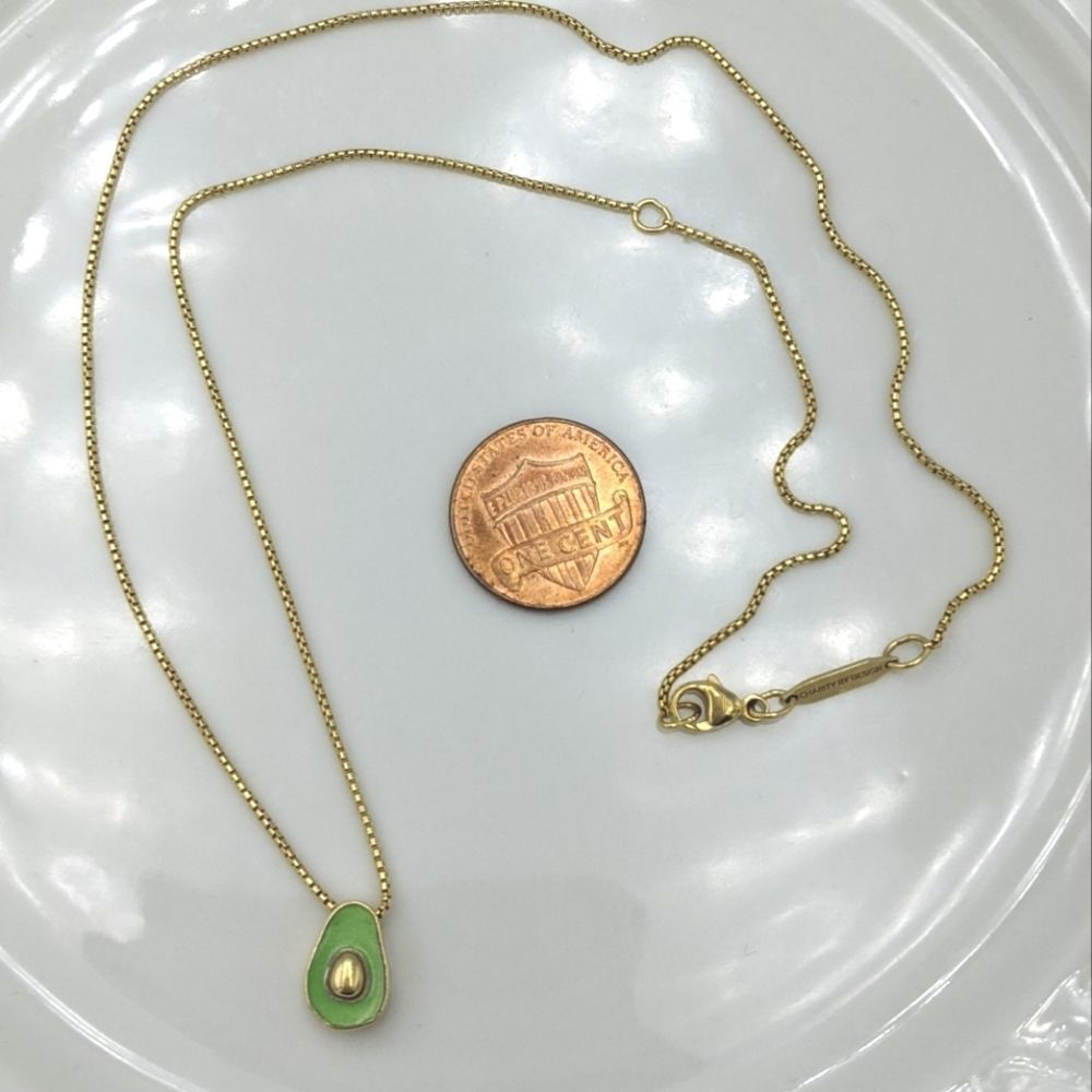 Alex and Ani Gold Plated 925 Avacado Necklace